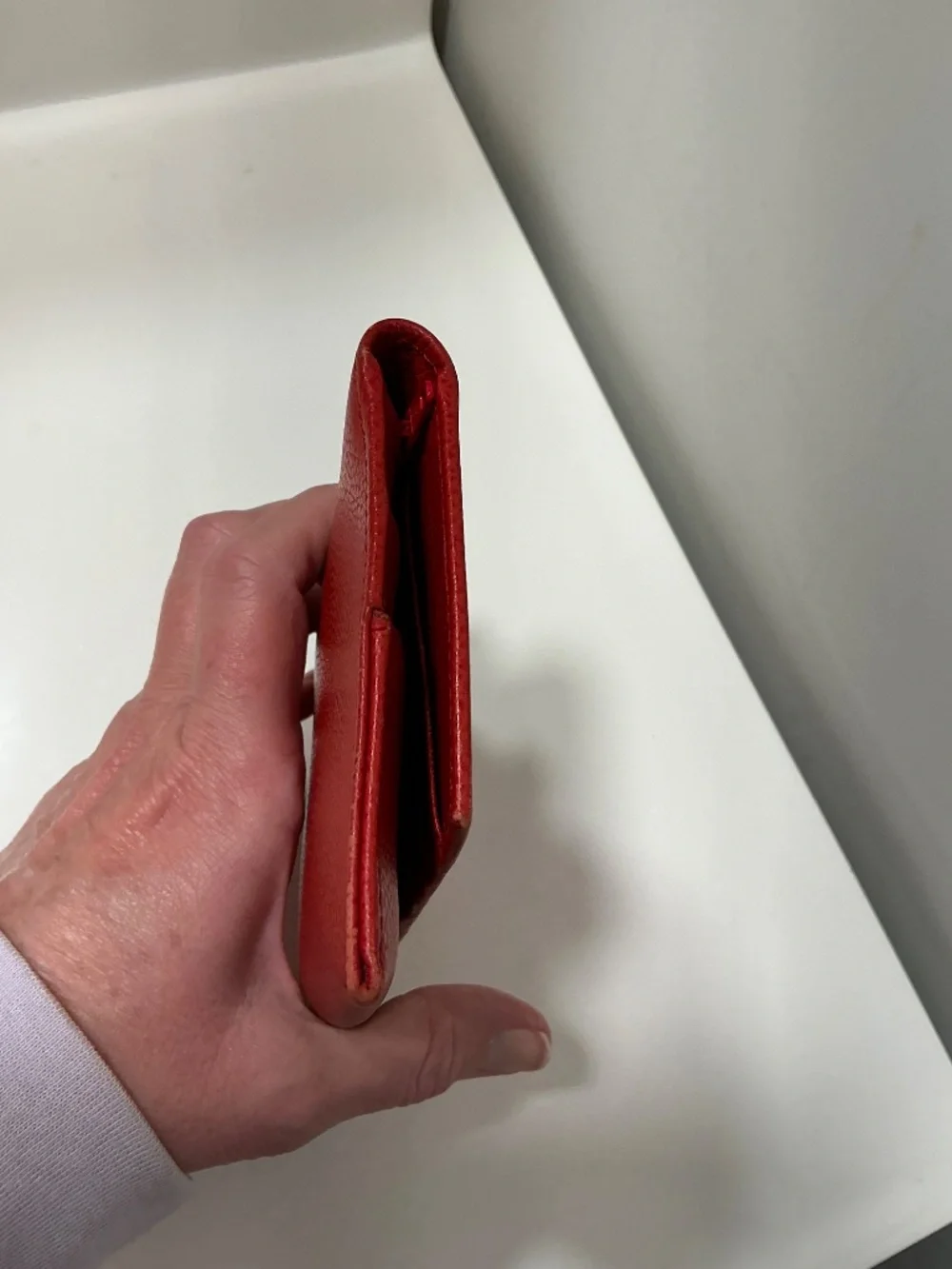 Vintage Burberrys red pebble leather clutch wallet - Picture 4 of 8